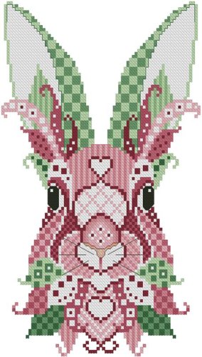 (image for) Colorful Bunnies Pink and Green